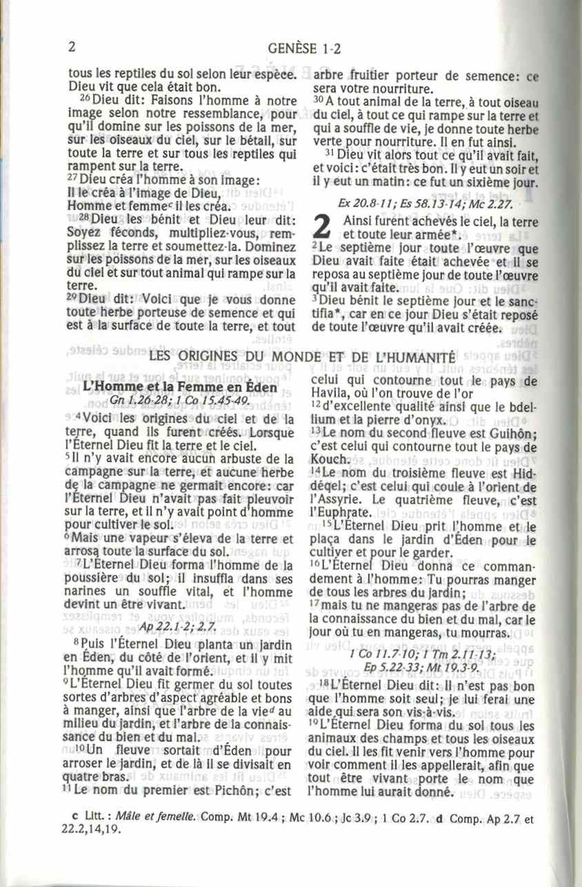 French Bible petit Format