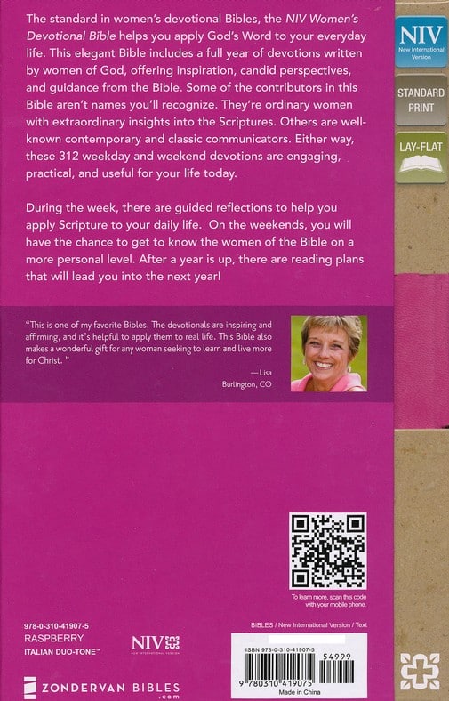 NIV Women's Devotional Bible - Raspberry - Image 5