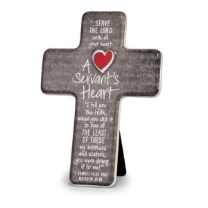 CROIX DE BUREAU EN CÉRAMIQUE EN FORME DE CŒUR