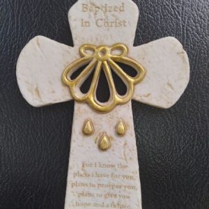 CROSS HANGING BAPTISM 14CM FSO1928