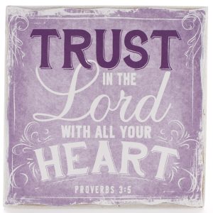 Finishing Strong Collection: Trust in the Lord Small Wooden Wall Plaque