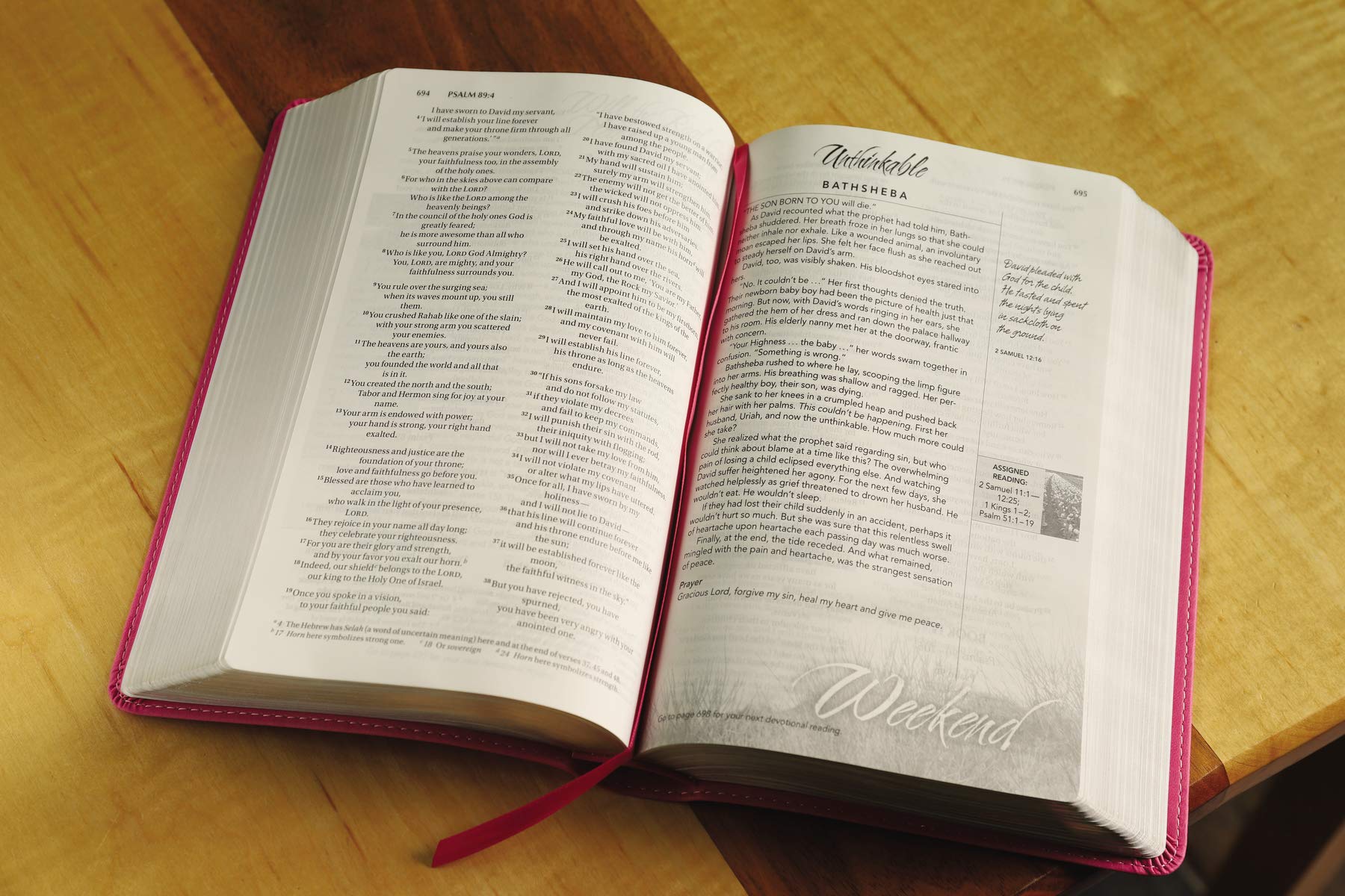 NIV Women's Devotional Bible - Raspberry - Image 2