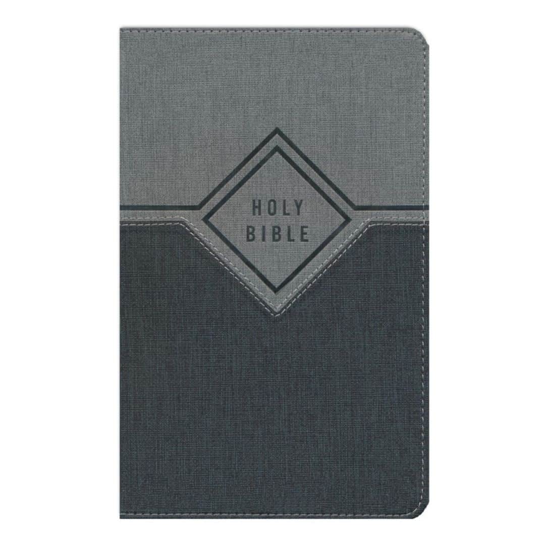 NIV PREMIUM GIFT BIBLE BLACK GREY LEATHERSOFT