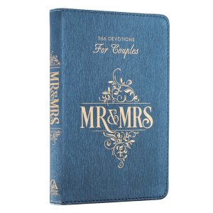 Devotional for Mr & Mrs Blue Faux Leather