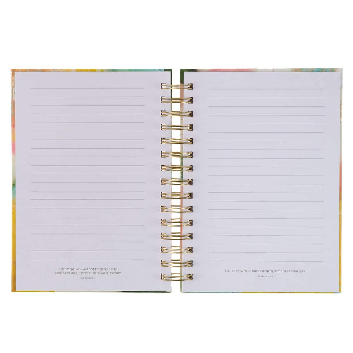 Journal Wirebound Multicolored Watercolor Great Is - Image 2