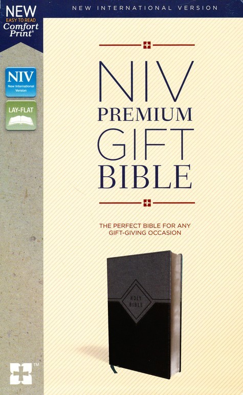 NIV PREMIUM GIFT BIBLE BLACK GREY LEATHERSOFT - Image 2