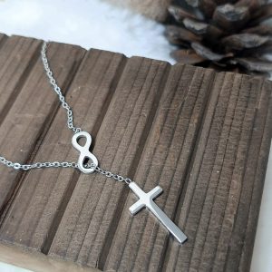 INFINITY CROSS NECKLACE