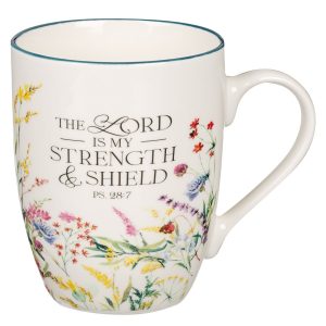 Mug Multi-Floral Lord is my Strength Ps 28:7