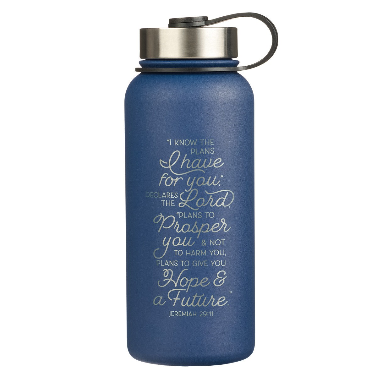 WATER BOTTLE SS BLUE I KNOW THE PLANS JER. 29:11 - Image 2