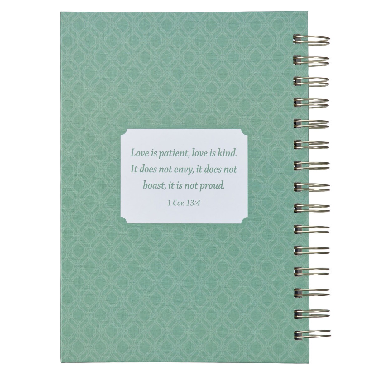 JOURNAL WIREBOUND GREEN LOVE 1 COR 13:4 - Image 2