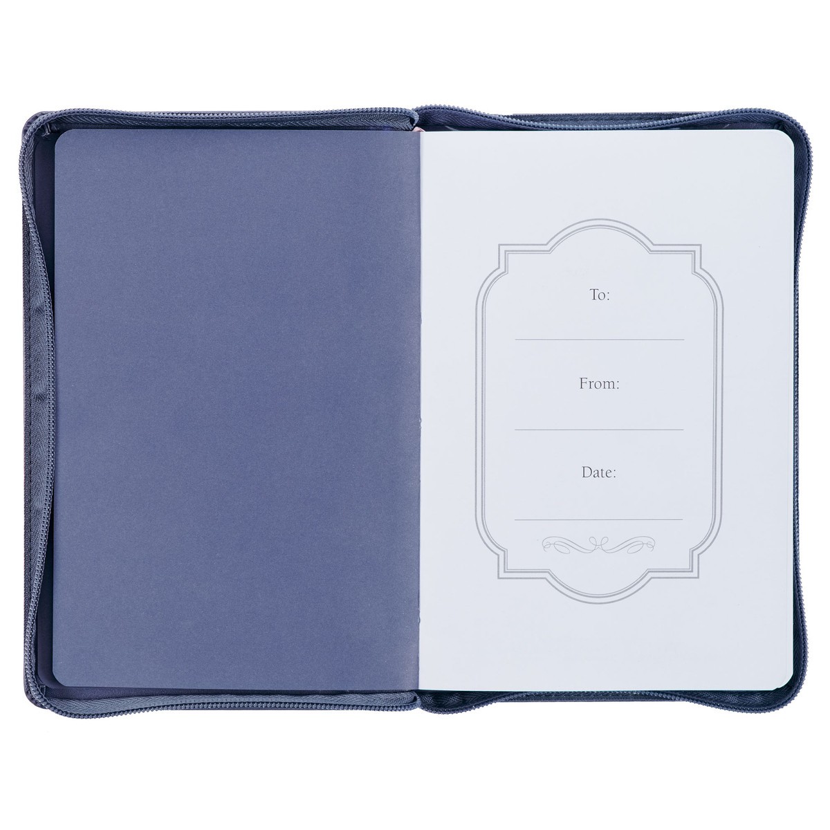 Journal Classic Zip Navy Be Still Ps 46:10 - Image 3