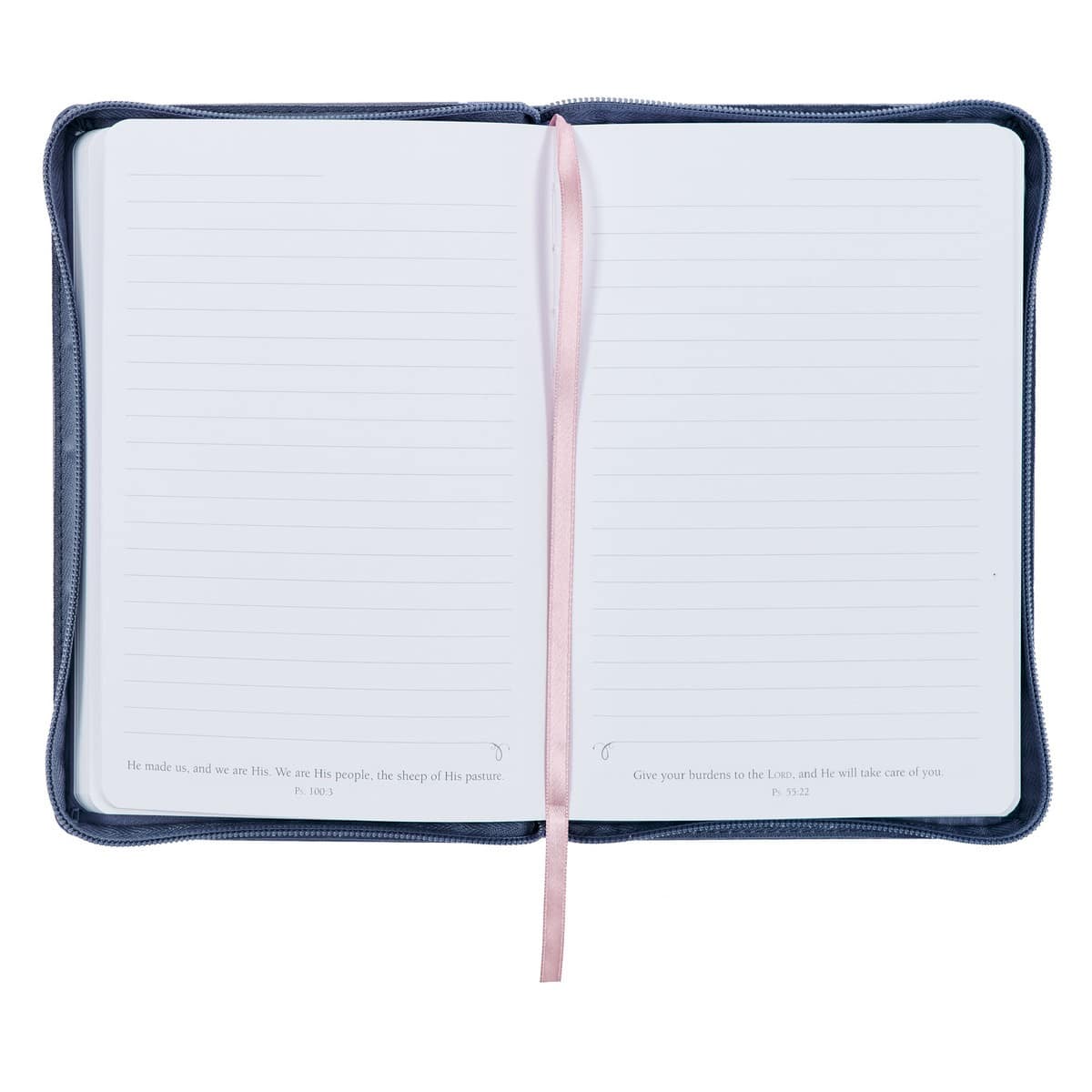 Journal Classic Zip Navy Be Still Ps 46:10 - Image 2