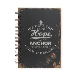 Journal Wirebound Black Anchor Heb 6:19