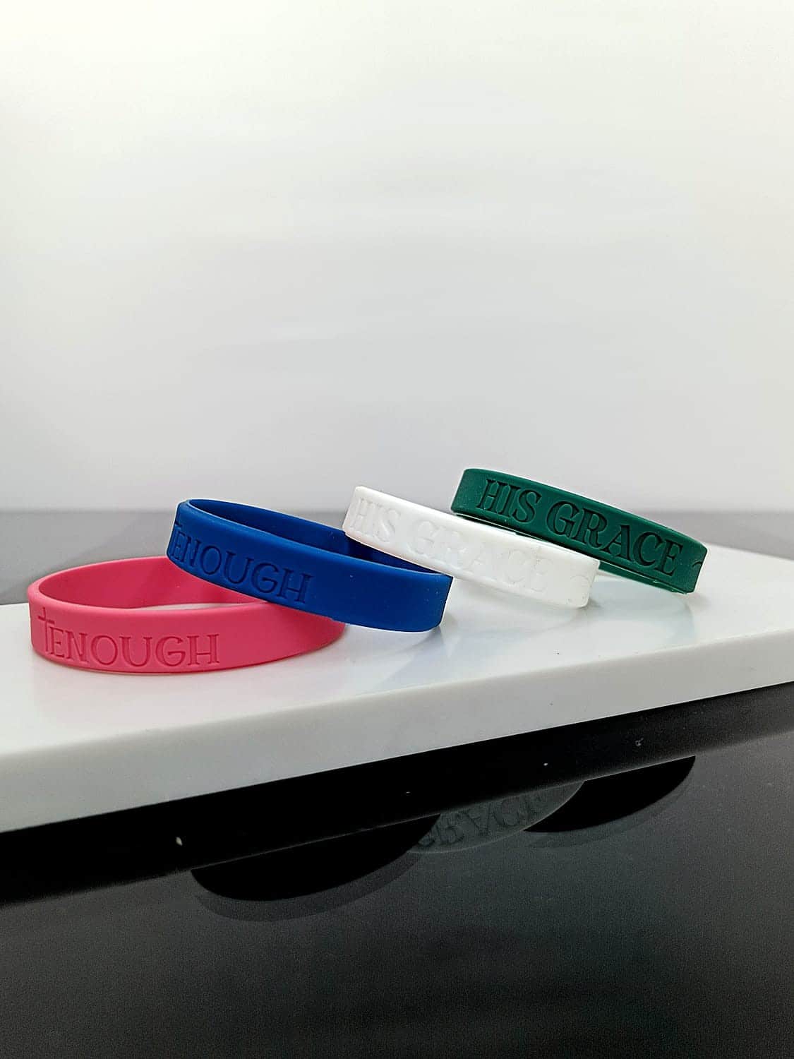 HIS GRACE IS ENOUGH SILICONE BRACELET 19CM - Image 2