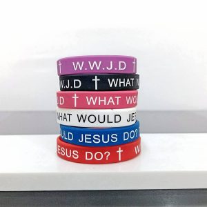 WWJD SILICONE BRACELET 19CM