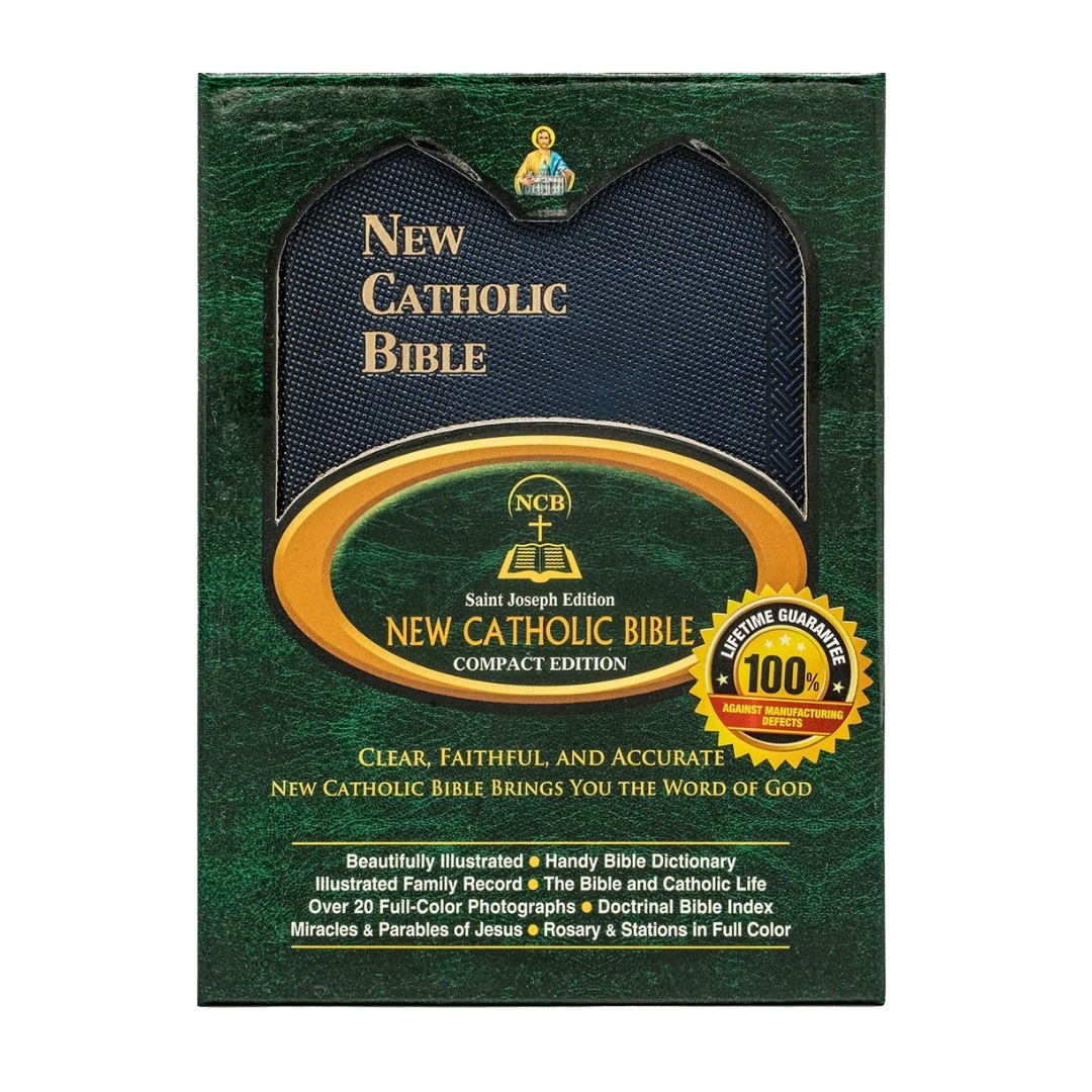 New Catholic Bible-Compact size Bleu