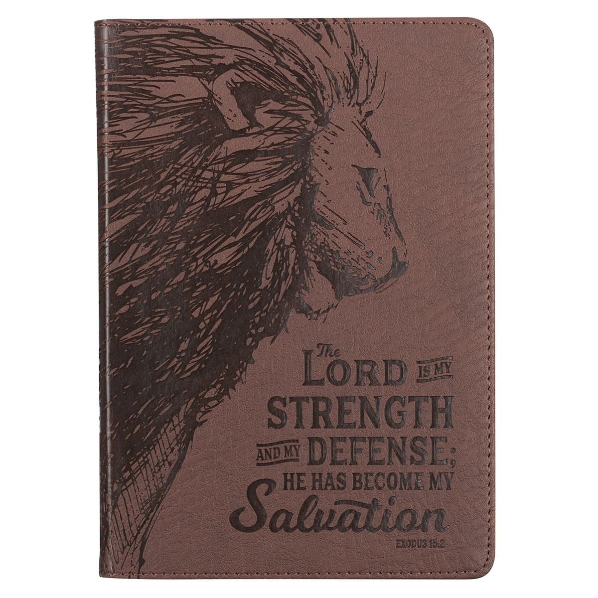 Journal Classic Brown My Strength & My Defense Exodus 15:2