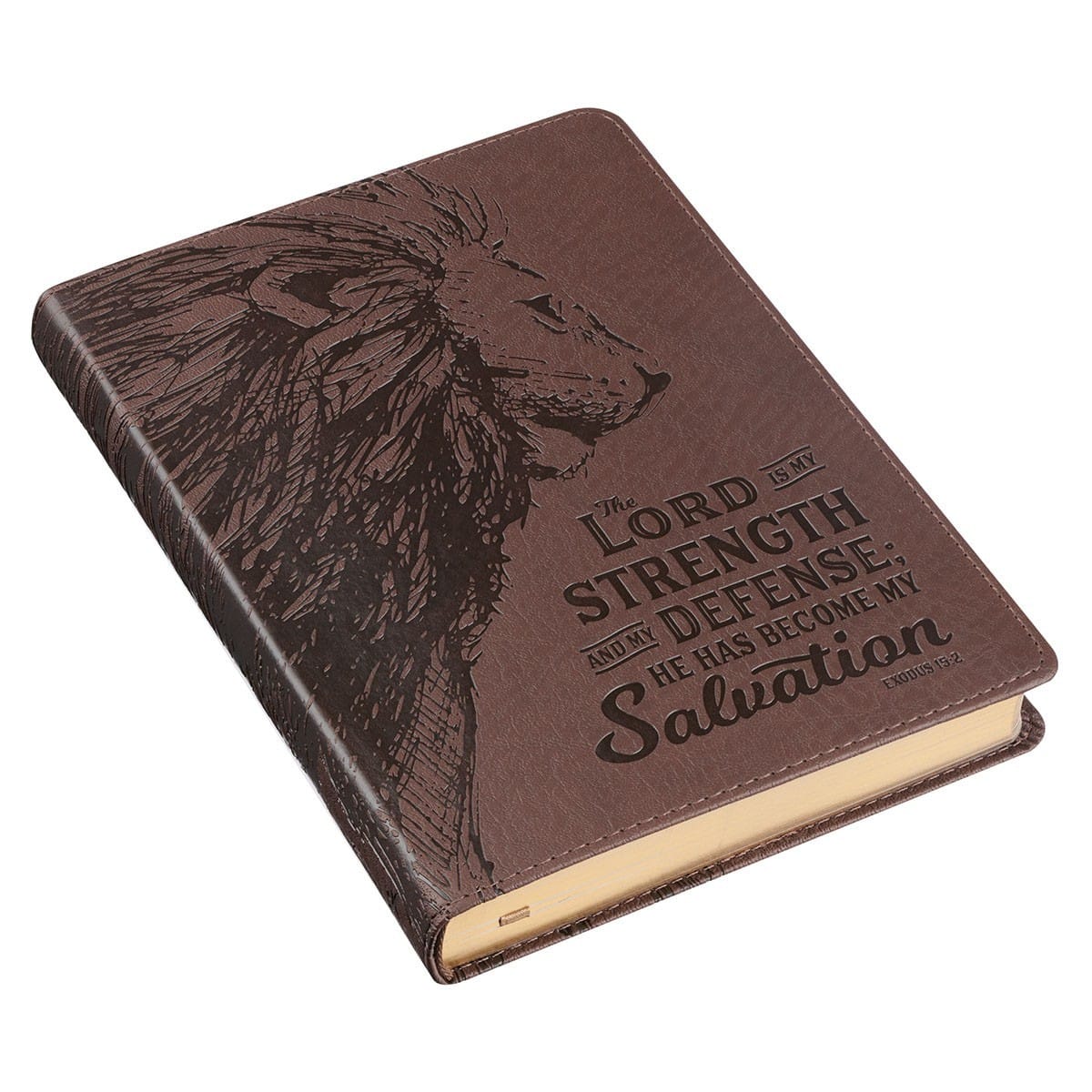 Journal Classic Brown My Strength & My Defense Exodus 15:2